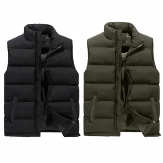 Spire by Galaxy Mens Modern Fit Heavyweight Puffer Bubble Vest-2 Pack