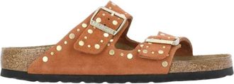 Birkenstock Studded Suede Sandalen in Baksteenrood - Heren - Sandalen - Rood - 40 EU - Su&egrave;de - Schoenen