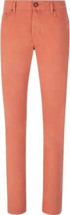 Jacob Cohen Slim Coral Denim Jeans - Heren - Slim Fit Jeans - Rood - W33 - Denim - Jeans