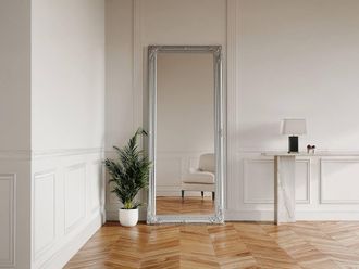 Vente-Unique Wood Frame Mirror With Mouldings - L 80 X H 190 Cm - Eucalyptus in Silver