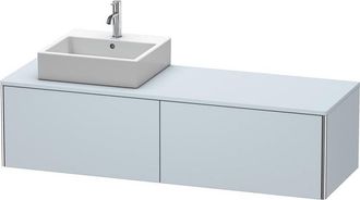 Duravit Mueble De Pared Duravit Xsquare 160,0 X 54,8 Cm, 2 Cajones Xs4904l, Color (frente/cuerpo): Laca De Seda Azul Claro Mate - Xs4904l9797