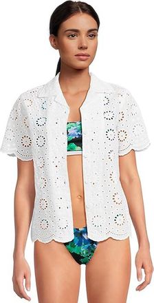 Beach Riot Lexie Top Womens Clothing White Magnolia Eyelet : LG, Cotton