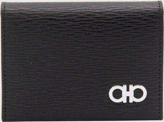 Ferragamo Portacarte di credito Gancini Ferragamo in pelle goffrata