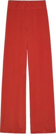 Joseph Rihani Wide-leg Silk Trousers - Red - 44 (UK16 / XL)