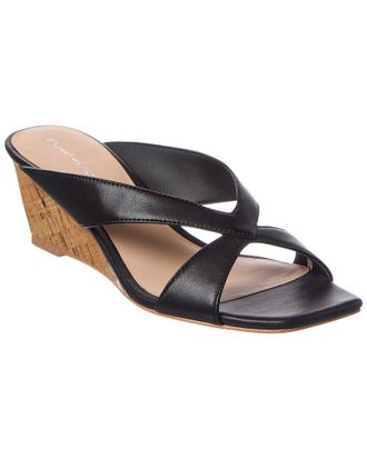 Stuart Weitzman Miami 50 Leather Wedge Sandal