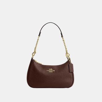 Coach Womens Teri Shoulder Bag - Brown Leather - One Size