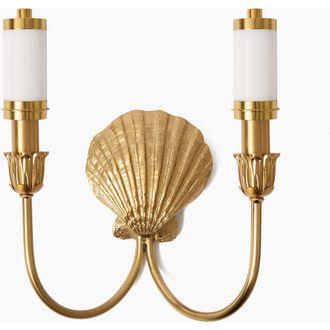 Mrs. Alice Marina Rechargeable Double Wall Light in Brass at Nordstrom