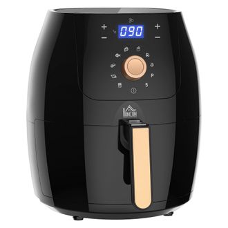 HOMCOM Air Fryer 5.5L 1700w - Black with Rose Gold | TJ Hughes