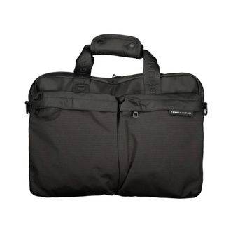 Tommy Hilfiger Laptop Bags & Cases, male, Black, Size: ONE SIZE Black Polyester Sleek Accessory