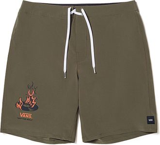 Vans Okeh Fire Record Shorts Green Orange VN000FTXKCZ