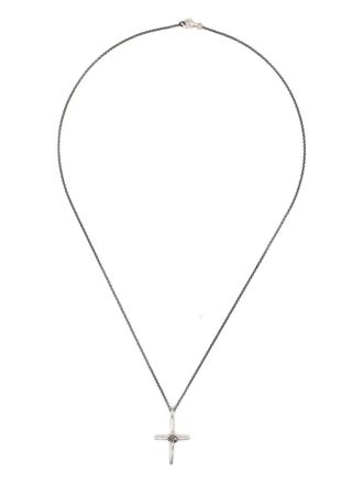 Rosa Maria Collana Disk in argento sterling con diamanti