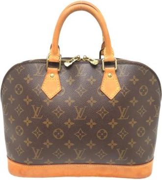 Louis Vuitton Tweedehands Canvas Louis Vuitton tassen - Dames - Vintage Handtas - Bruin - ONE Size - Vintage