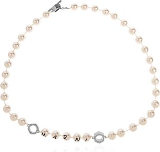Marni Pearl Necklace - Dames - Kettingen - Beige - ONE Size - Accessoires