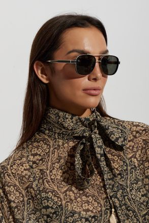 Linda Farrow Hyde Sunglasses, Unisex, Black