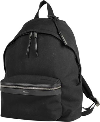 Saint Laurent Black Nylon Leather Backpack (Pre-Owned)