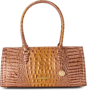 Brahmin Sophia Croc Embossed Leather Satchel in Sparkling Cider Melbourne at Nordstrom