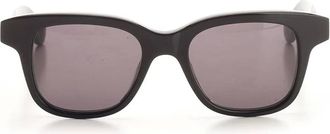 Alexander McQueen Accessoires, Heren, Zwart, ONE Size, Leer, Studded Cat-Eye Acetaat Zonnebril