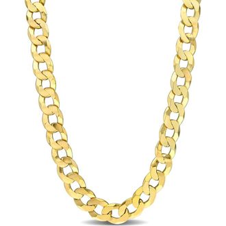 Delmar Mens Flat Curb Chain Necklace in Yellow at Nordstrom Rack