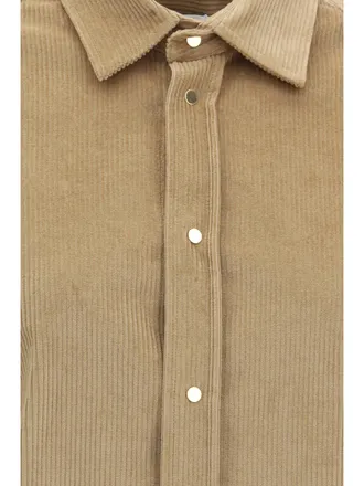 Darkpark Womens Shirt Anne Corduroy Beige Cotton