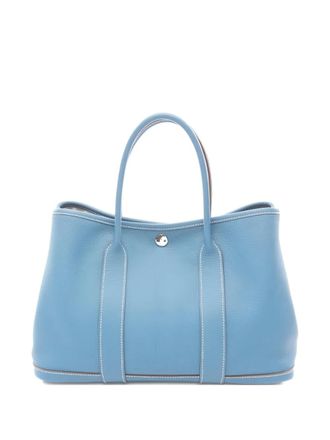 Herm&egrave;s 2011 TPM Garden Party tote bag - women - Calf Leather - One Size - Blue