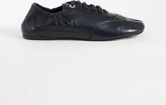 Bronx Semm-ie sneakers con punta divisa in pelle morbida nera-Nero