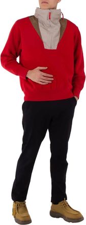 Kolor Beacon Mens Red Half Zip Pullover Sweatshirt