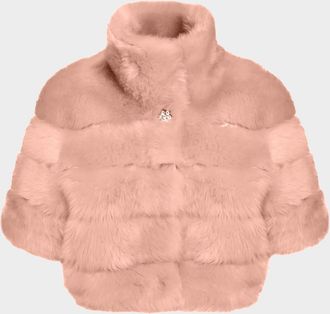 Gorski Reversible Merinillo Lamb Shearling Bolero Jacket With Cropped Sleeves
