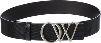 Off-white Reptile-Embossed Leather Belt