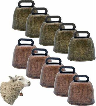 OEM 10 Unidades De Campanas De Cobre Para Vacas, Caballos Y Ovejas, Campanas De Cobre Vintage Para Puertas De Vacas Y Ovejas, Campanas De Cobre Para Perro