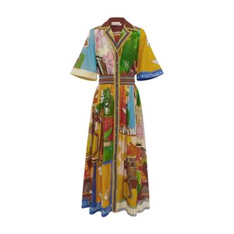 Alemais Mlak Shirtdress - Dames - Jurken - Veelkleurig - Maat: XS Katoen