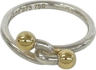 Tiffany & Co. Gold Silver Yellow Gold (18K) Silver 925 Band Ring (Pre-Owned)