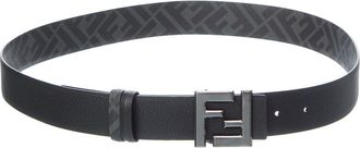 Fendi Fendi Ff Squared Reversible Leather Belt