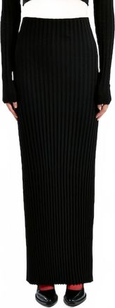 Cotton Citizen Capri Maxi Skirt In Jet Black