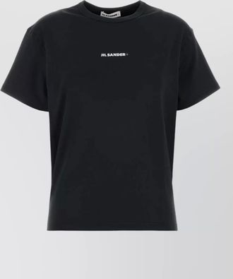 Jil Sander stretch polyester crew neck short sleeve t-shirt