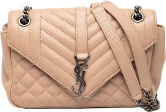 Saint Laurent Pre-owned Saint Laurent Medium Sheepskin Triquilt Monogram College Bag TCT428125.1216