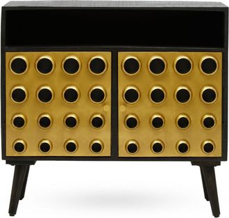 Premier Housewares Interiors by Premier Stylish Two-Drawer Mango Wooden Sideboard, Mid-Century Modern Side Board for Living Room Organization