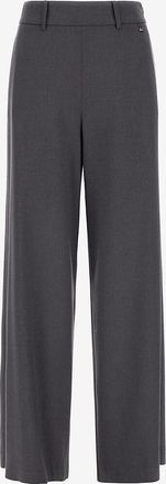 Herno Hose mit weitem Bein aus meliertem Flanell Resort