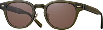 Eyevan 7285 Webb-FP OD Mens Sunglasses Green Size 49