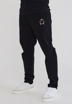 Siksilk Pantalones Chino Negros para Hombre 38