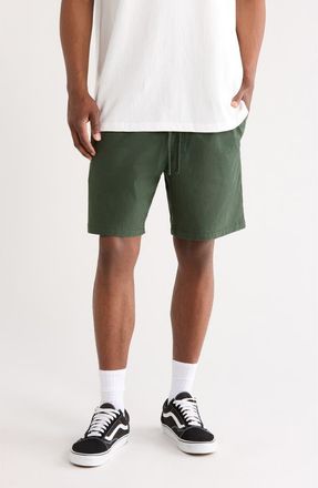 Vans Range Relaxed Stretch Cotton Shorts in Oil Green at Nordstrom, Size Xx-Large