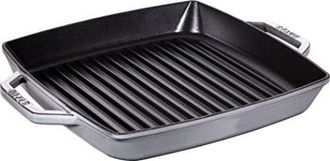 Staub Sart&eacute;n Para Asar 28 Cm Gris Grafito Hierro Fundido Esmaltado