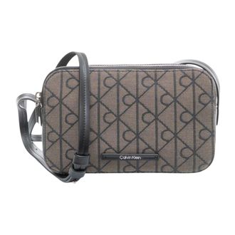 Calvin Klein Emblem Crossbody Tas - Dames - Tassen - Bruin - Maat: ONE Size Poliester