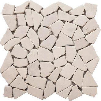 Vente-Unique Mosaico Pavimento E Parete Poesy In Marmo Naturale - Panna - Pacco Da 1m&sup2;
