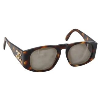 Chanel Pre-owned Accessories, female, Brown, Size: ONE SIZE Pre-owned Plastic Sunglasses