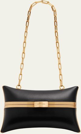 Cult Gaia Olea Leather Puffy Pillow Clutch Bag