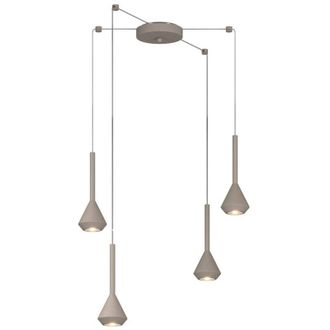 Top-Light Lampadario Moderno Aygo Metallo Sabbia 4 Luci Gu10
