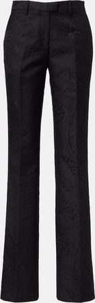 Etro Paisley jacquard bootcut pants