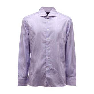 Sonrisa Camicia Slim Shirt - Heren - Zakelijke Overhemden - Paars - 2XL - Katoen - Overhemden