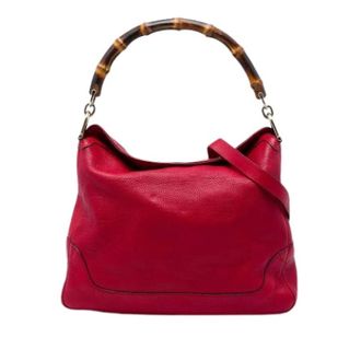 Gucci Pre-owned Vintage Satchel - Dames - Pre-owned - Rood - Maat: ONE Size Leer