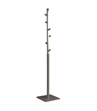 HERDASA Herdasa - Perchero Moderno Mod. 428 Herrajes En Cromo Satinado Lacado Moka, 180 Cm(alto)34 Cm(ancho)34 Cm(largo)